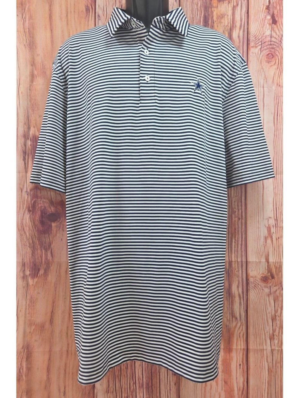 Vineyard Vines Dallas Cowboys Mens XXL Navy Striped Polo